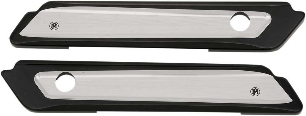 PERFORMANCE MACHINE (PM) Saddlebag Latch - Black- Chrome - Contrast Cut 0200-2008-BM