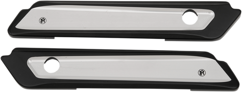 PERFORMANCE MACHINE (PM) Saddlebag Latch - Black- Chrome - Contrast Cut 0200-2008-BM