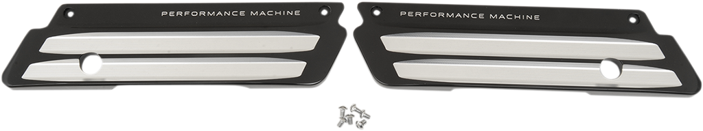 PERFORMANCE MACHINE (PM) Saddlebag Latch Covers - Black - FLH '93-'13 0200-2003-BM