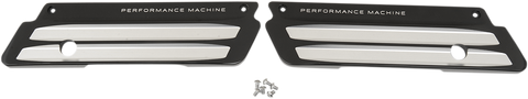 PERFORMANCE MACHINE (PM) Saddlebag Latch Covers - Black - FLH '93-'13 0200-2003-BM