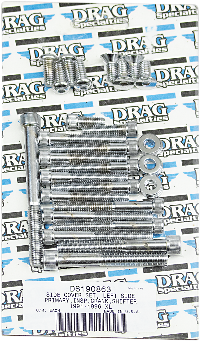 DRAG SPECIALTIES Bolt Set - Side Cover - XL MK248