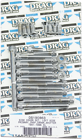 DRAG SPECIALTIES Bolt Set - Side Cover - XL MK248