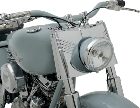 DRAG SPECIALTIES 3-Piece Fork Tins - Chrome - Ribbed - '86-'17 FLST 74156