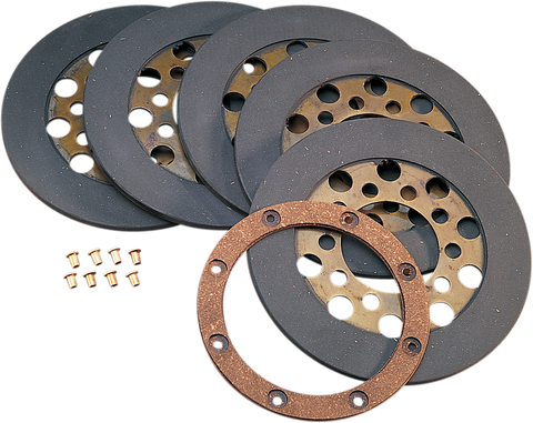 DRAG SPECIALTIES Clutch Plate Kit - '68-E'84 Shovelhead 17-0010A-BOX