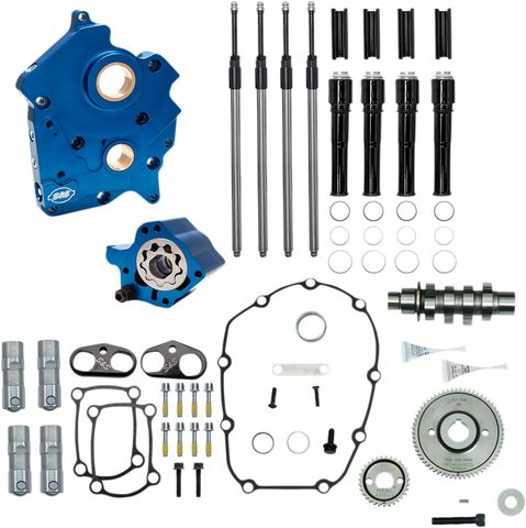 S&S CYCLE Cam Chest Kit with Plate - Gear Drive - Water Cooled - 475 Cam - Black Pushrods- M8 310-1010A