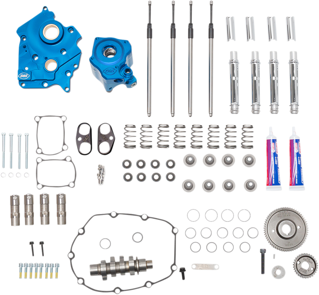 S&S CYCLE Cam Chest Kit with Plate - Gear Drive - Water Cooled - 550 Cam - Chrome Pushrods - M8 310-1081A