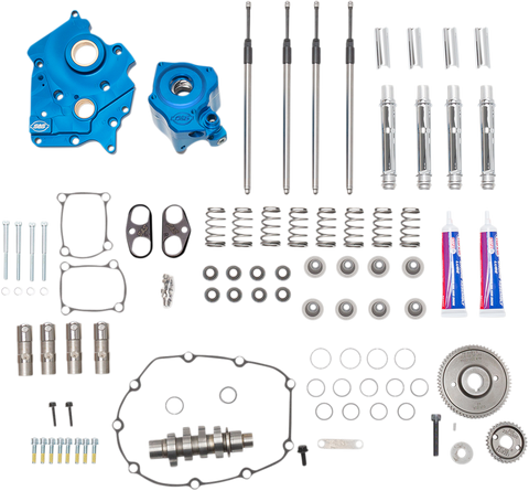 S&S CYCLE Cam Chest Kit with Plate - Gear Drive - Water Cooled - 550 Cam - Chrome Pushrods - M8 310-1081A