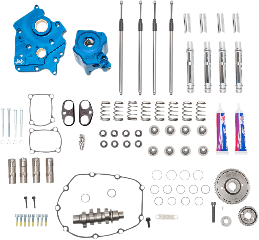 S&S CYCLE Cam Chest Kit with Plate - Gear Drive - Oil Cooled - 550 Cam - Chrome Pushrods - M8 310-1083A