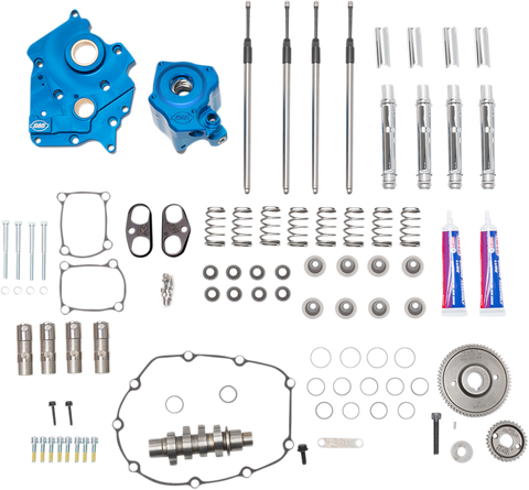 S&S CYCLE Cam Chest Kit with Plate - Gear Drive - Oil Cooled - 550 Cam - Chrome Pushrods - M8 310-1083A