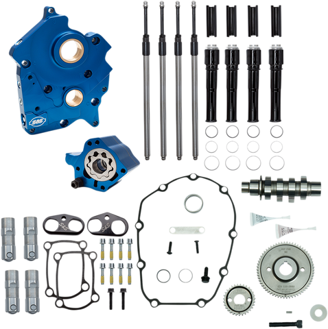 S&S CYCLE Cam Chest Kit with Plate - Gear Drive - Water Cooled - 465 Cam - Black Pushrods - M8 310-1009A