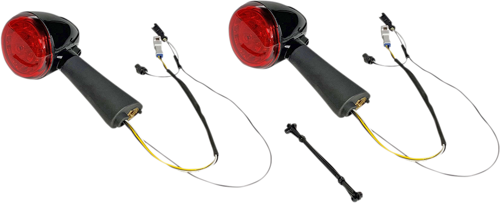 CUSTOM DYNAMICS Rear LED Turn Signal Ringz - Black - Scout PB-SCOUT-RR-BR
