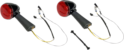 CUSTOM DYNAMICS Rear LED Turn Signal Ringz - Black - Scout PB-SCOUT-RR-BR