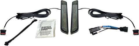 CUSTOM DYNAMICS LED Fork Light - Smoke - Black CD-FORK-SS8-SB