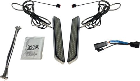 CUSTOM DYNAMICS LED Fork Light - Smoke - Chrome CD-FORK-SS8-SC