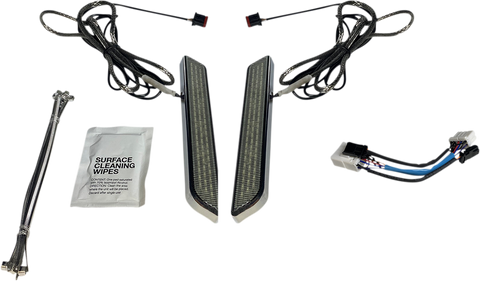 CUSTOM DYNAMICS LED Fork Light - Smoke - Chrome CD-FORK-HD-SC