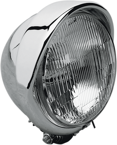 DRAG SPECIALTIES H-4 Headlight with Visor- 5-3/4" - Chrome 206002HDV-BXLB2