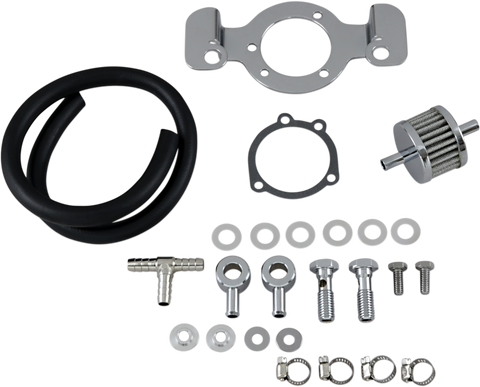 DRAG SPECIALTIES Crankcase Breather with Support Bracket Kit - Sportster 120087-BC514