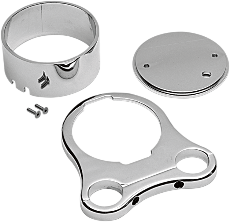 DRAG SPECIALTIES 1.25" T-Bar Single Gauge Mount - Chrome - For '00-'20 OEM Style Gauges 373864