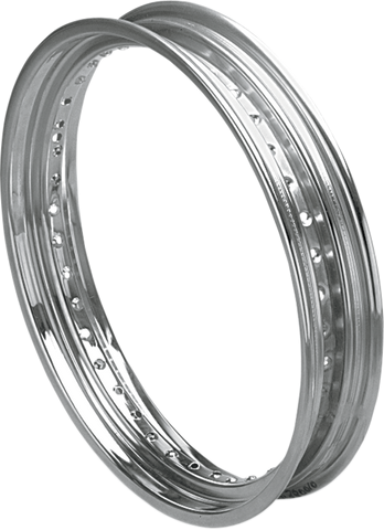 DRAG SPECIALTIES Rim - Drop Center - Rolled Edge - 40 Hole - Silver - 19x2.5 43018-73-PW-LB1
