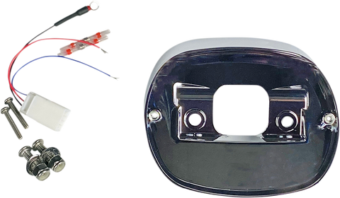 CUSTOM DYNAMICS Taillight Baseplate - Chrome TL-BASE99-C