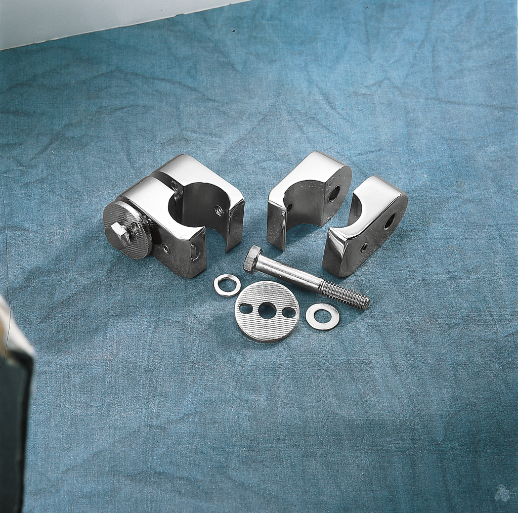 DRAG SPECIALTIES Universal Engine Guard Clamps - Chrome - 1" 720218-SC2