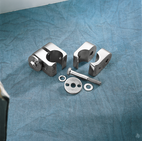 DRAG SPECIALTIES Universal Engine Guard Clamps - Chrome - 1" 720218-SC2