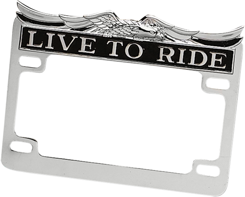DRAG SPECIALTIES Chrome Live Ride License Frame 28-6014-BC732