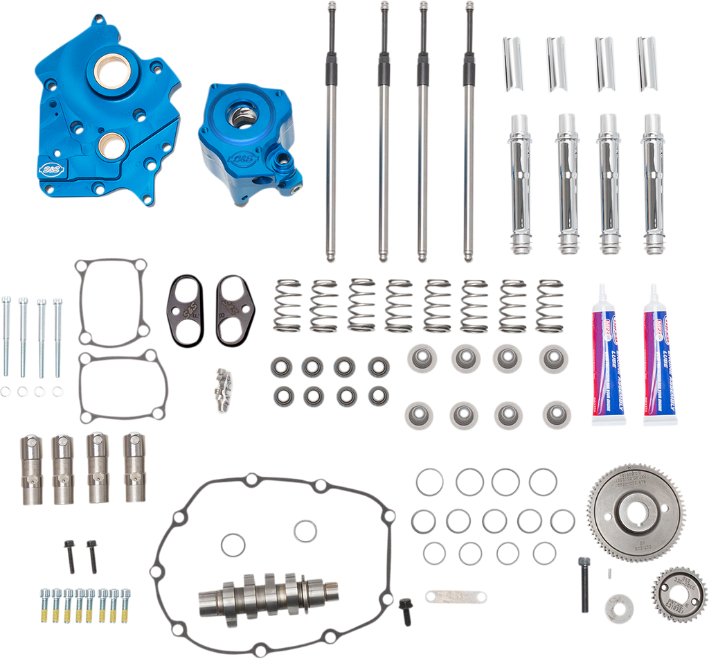 S&S CYCLE Cam Chest Kit with Plate - Gear Drive - Water Cooled - 540 Cam - Chrome Pushrods - M8 310-1117