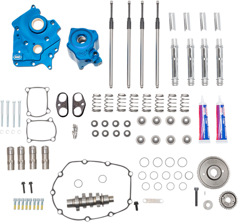 S&S CYCLE Cam Chest Kit with Plate - Gear Drive - Oil Cooled - 540 Cam - Chrome Pushrods - M8 310-1119