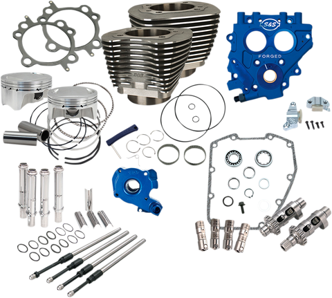 S&S CYCLE 100" Power Package Performance Kit - Chain Drive - Black 330-0664