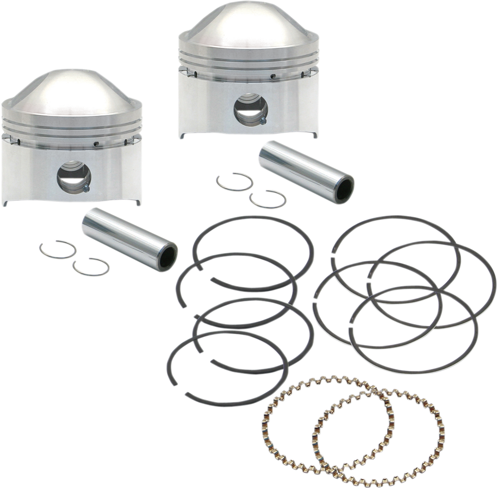 S&S CYCLE Piston Kit - Low Compression - 80" Stock Motor - +.020 106-5513