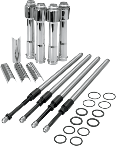 S&S CYCLE Quickee Pushrod Kit with Chrome Covers - XL 930-0023