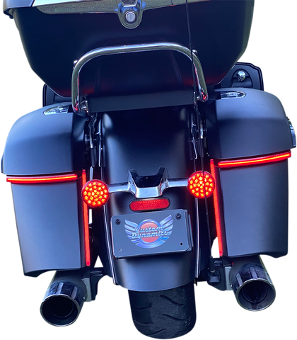 CUSTOM DYNAMICS Saddle Bag Lights - Red Lens CD-INDBAG-SWP-R