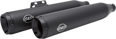 S&S CYCLE Grand National Slip-On Mufflers - Black 550-0754B