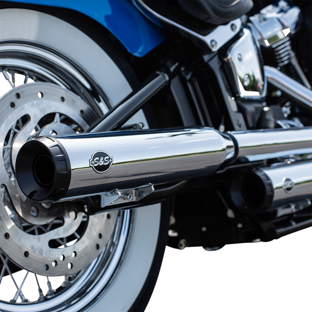 S&S CYCLE Grand National Slip-On Mufflers - Chrome 550-0757B