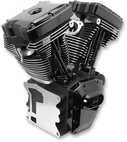 S&S CYCLE T124 Long Block Engine - Black - FXD | FXDWG 310-0900A