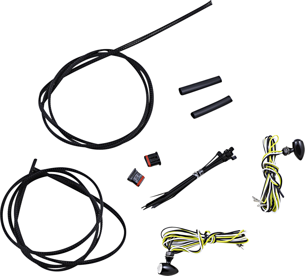 CUSTOM DYNAMICS Micro Turn Signals - Dual - Amber/White - Black CD-MICRO-AW-B