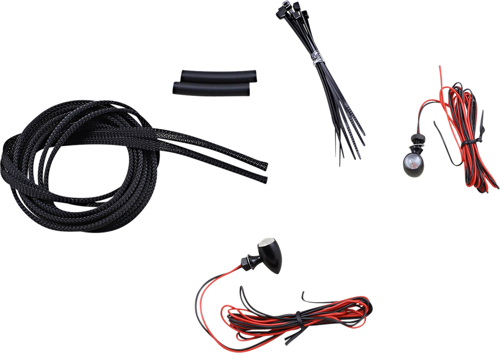 CUSTOM DYNAMICS Micro Turn Signals - Red -Black CD-MICRO-R-B