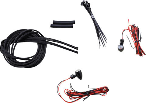 CUSTOM DYNAMICS Micro Turn Signals - Red -Black CD-MICRO-R-B