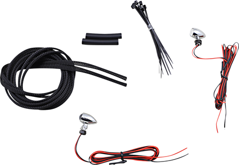 CUSTOM DYNAMICS Micro Turn Signals - Red -Chrome CD-MICRO-R-C