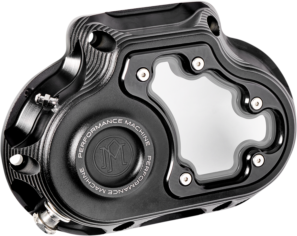 PERFORMANCE MACHINE (PM) Transmission Cover - Black Ops* 0177-2080M-SMB