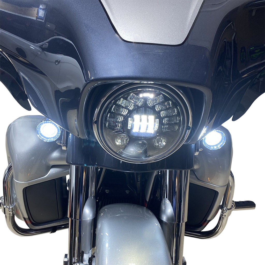 CUSTOM DYNAMICS 7" Adaptive Headlamp - Chrome PB-7A-IND-C