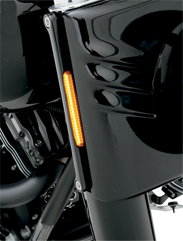 ALLOY ART LED Front Signal Light - FLSTC - Black/Smoke FDH-2