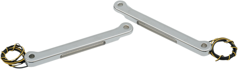 ALLOY ART LED Front Signal Light - FLHR - Chrome/Clear RKFS-1
