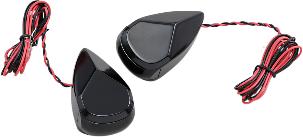 ALLOY ART Turn Signal - Black - Smoke/Red MRL-2B