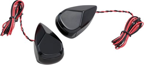 ALLOY ART Turn Signal - Black - Smoke/Red MRL-2B