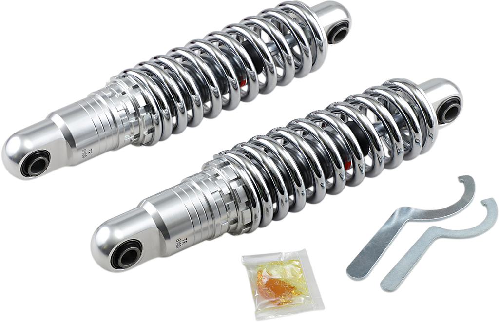 DRAG SPECIALTIES SHOCKS Premium Ride-Height Adjustable Shocks - Chrome - Heavy Duty - 12" C16-0156H