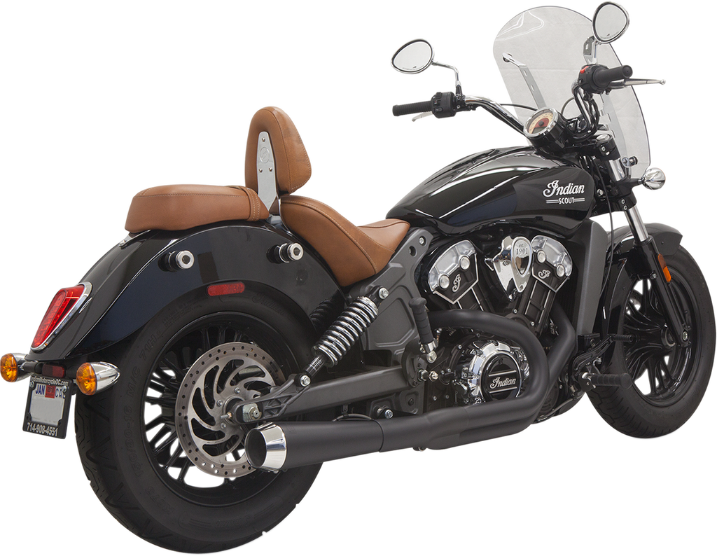 BASSANI XHAUST 2:1 Exhaust - Black - Short - Scout 8S12JB