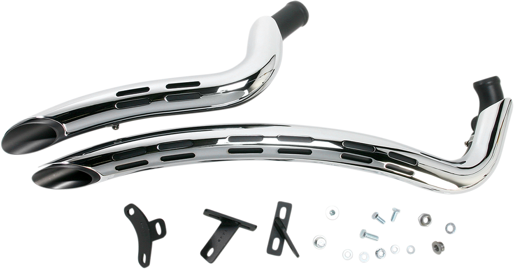 BASSANI XHAUST Sweeper Exhaust - Black/Chrome 1SD2F