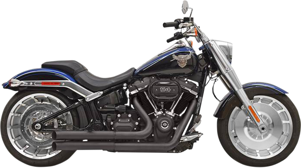 BASSANI XHAUST Pro Street Exhaust - Black - '18+ Softail 1S34DB